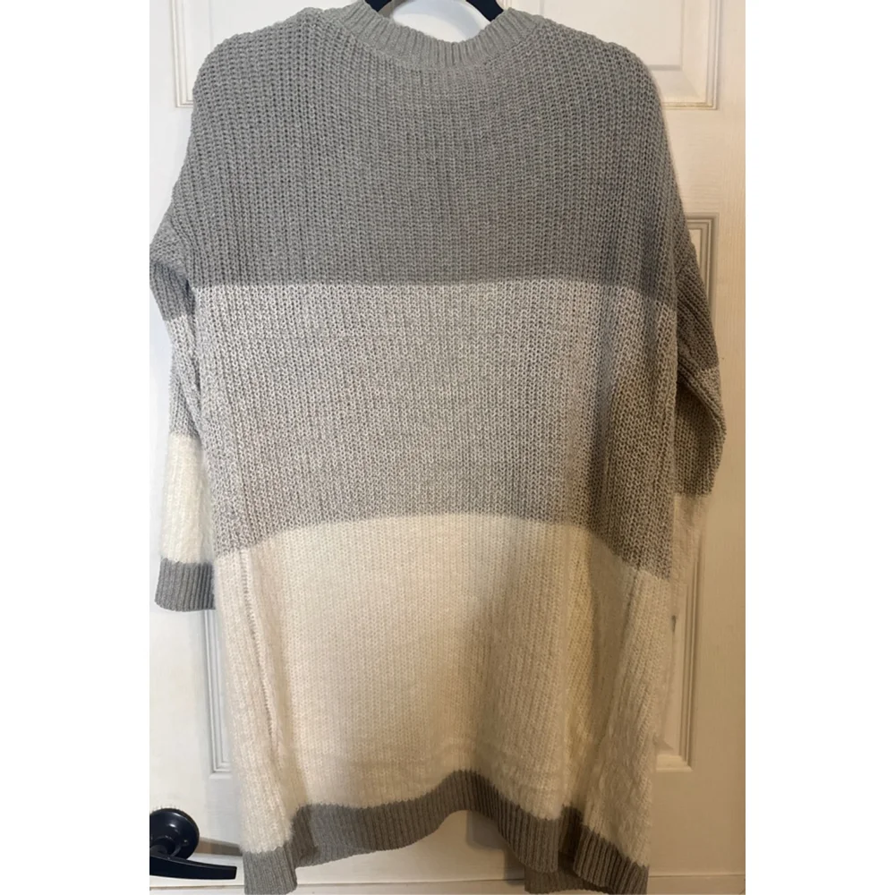 Women's Miracle Colorblock Cardigan S Gray White